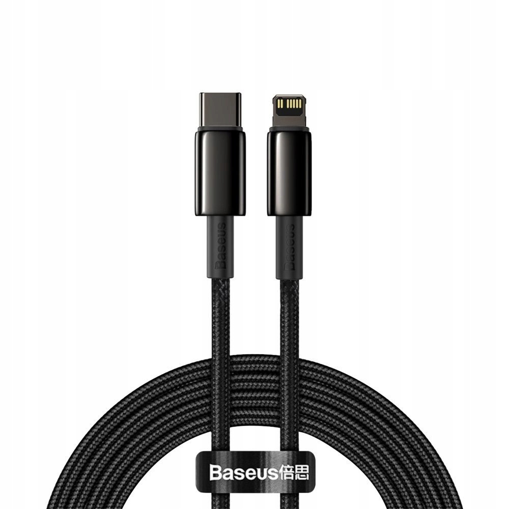 Kabel Baseus CATLWJ-A01 Lightning Usb-c Pd 20W 480Mb/s 2m czarny