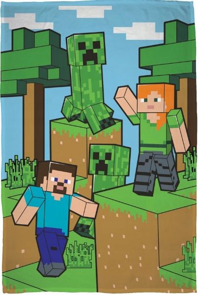 

Koc Polarowy Minecraft 100X150 Pled Creeper Gra