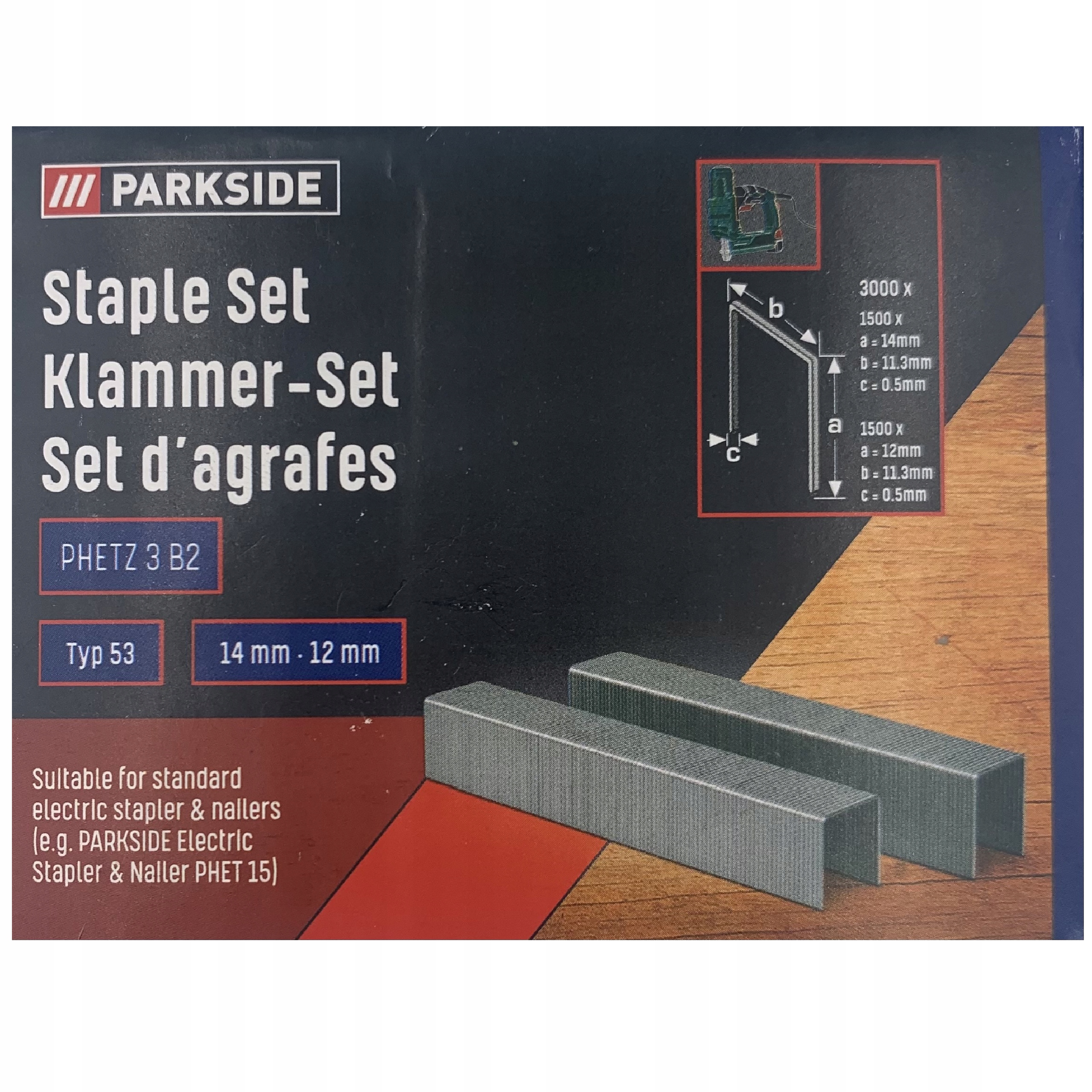 

Zszywki parkside typ 53 14/12 mm do Phet 15