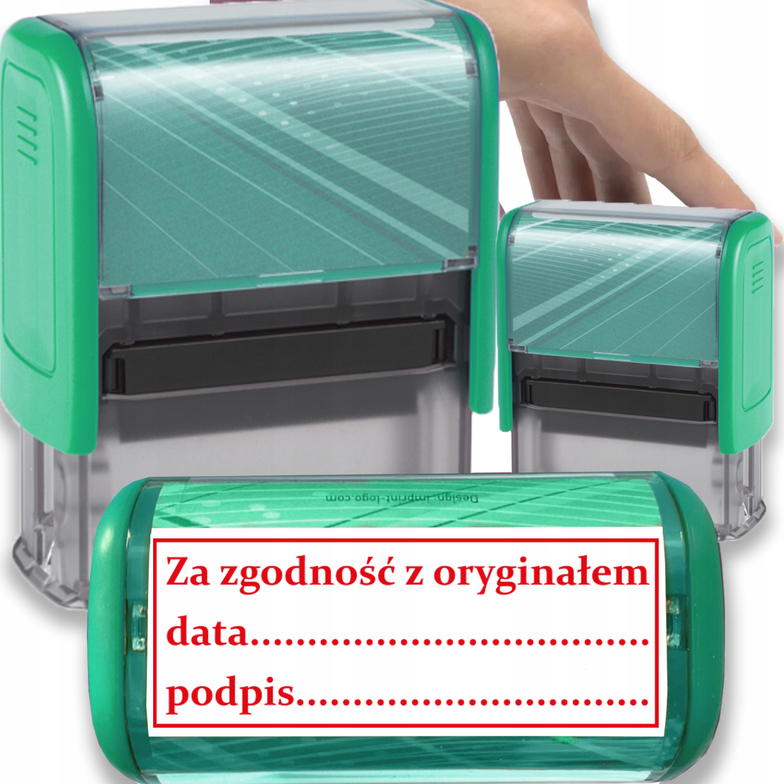 PIECZĄTKA ZA ZGODNOŚĆ Z ORYGINAŁEM TRODAT 8912 DO FIRMY BIURA ZIELONA