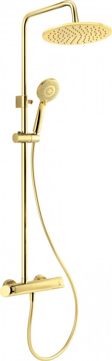 Dažďová sprcha so zmiešavacou batériou Arnika Gold Hygge štýl 1210 mm
