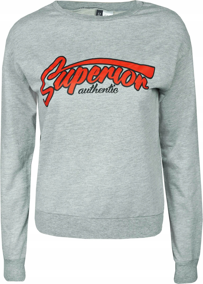 

Damska Szara Dresowa Bawełniana Bluza Logo XL 42