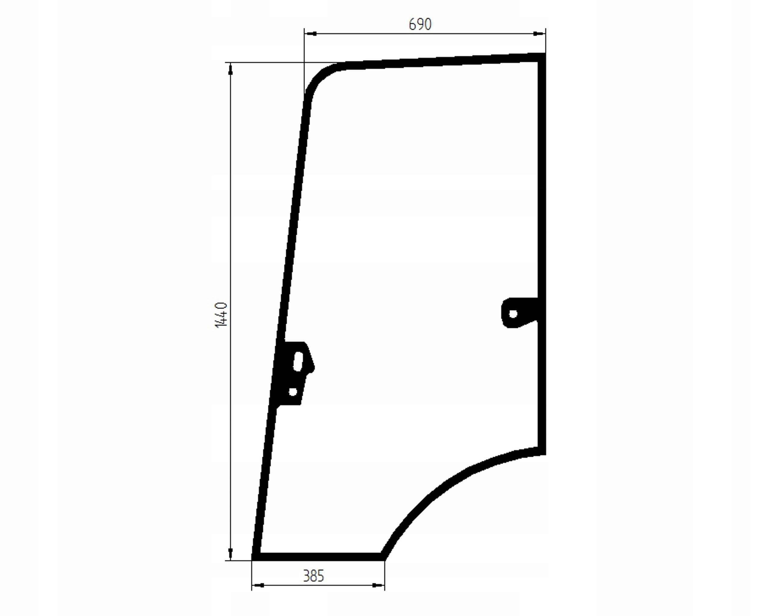 sklo nabíječka Cat dveře levé 260-0528