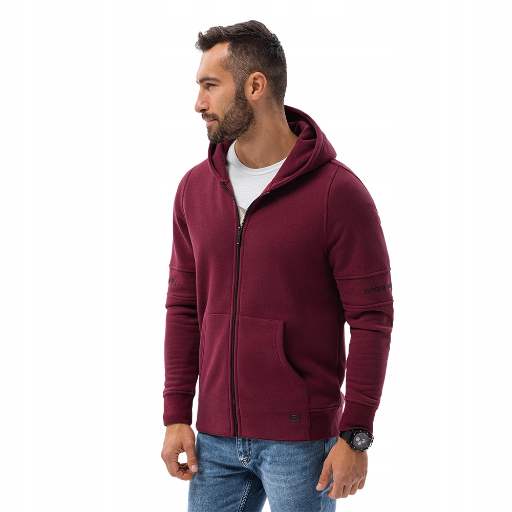 

Bluza męska rozpinana hoodie B1423 V5 bordowa L