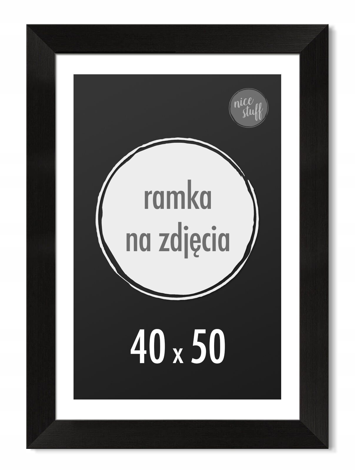 

Ramka na zdjęcia plakaty 40x50 cm 50x40 Czarna