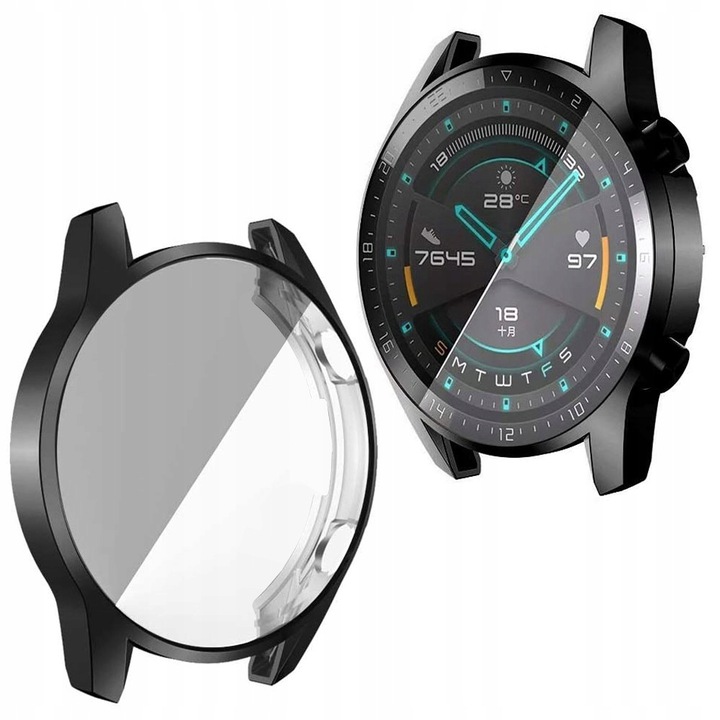 ETUI SILIKONOWE OCHRONNE DO HUAWEI WATCH GT 2 CZARNE 46mm