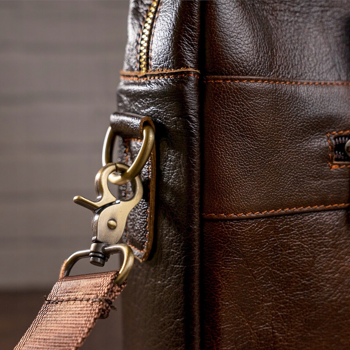 Torebka męska na laptopa Vintage 14669 Brązowa Płeć mężczyzna