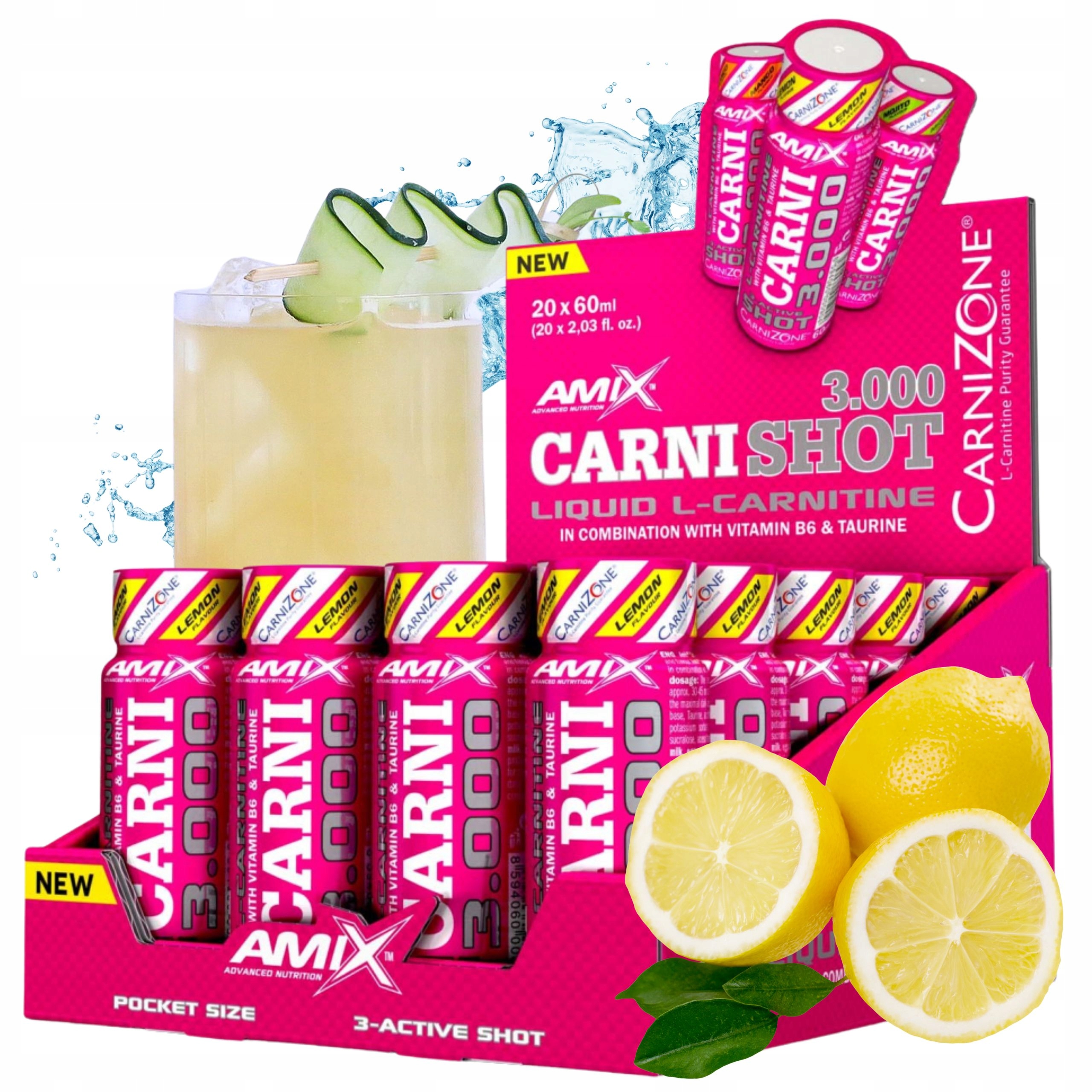 Spalovač Tuků Pro Ženy L Carnitine 3000 Shot Silný karnitin 20x60 ml