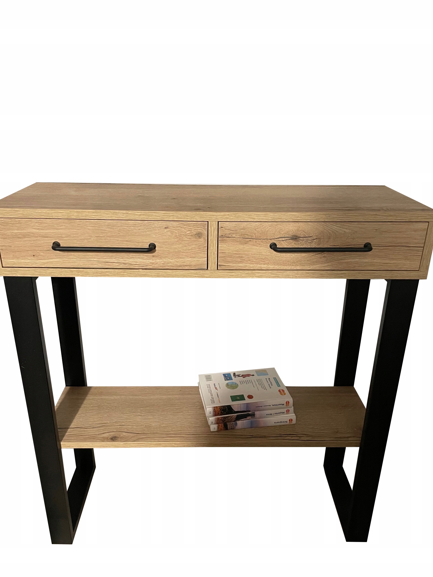 Konsola Loft Halifax szuflady i półka 90x30x94