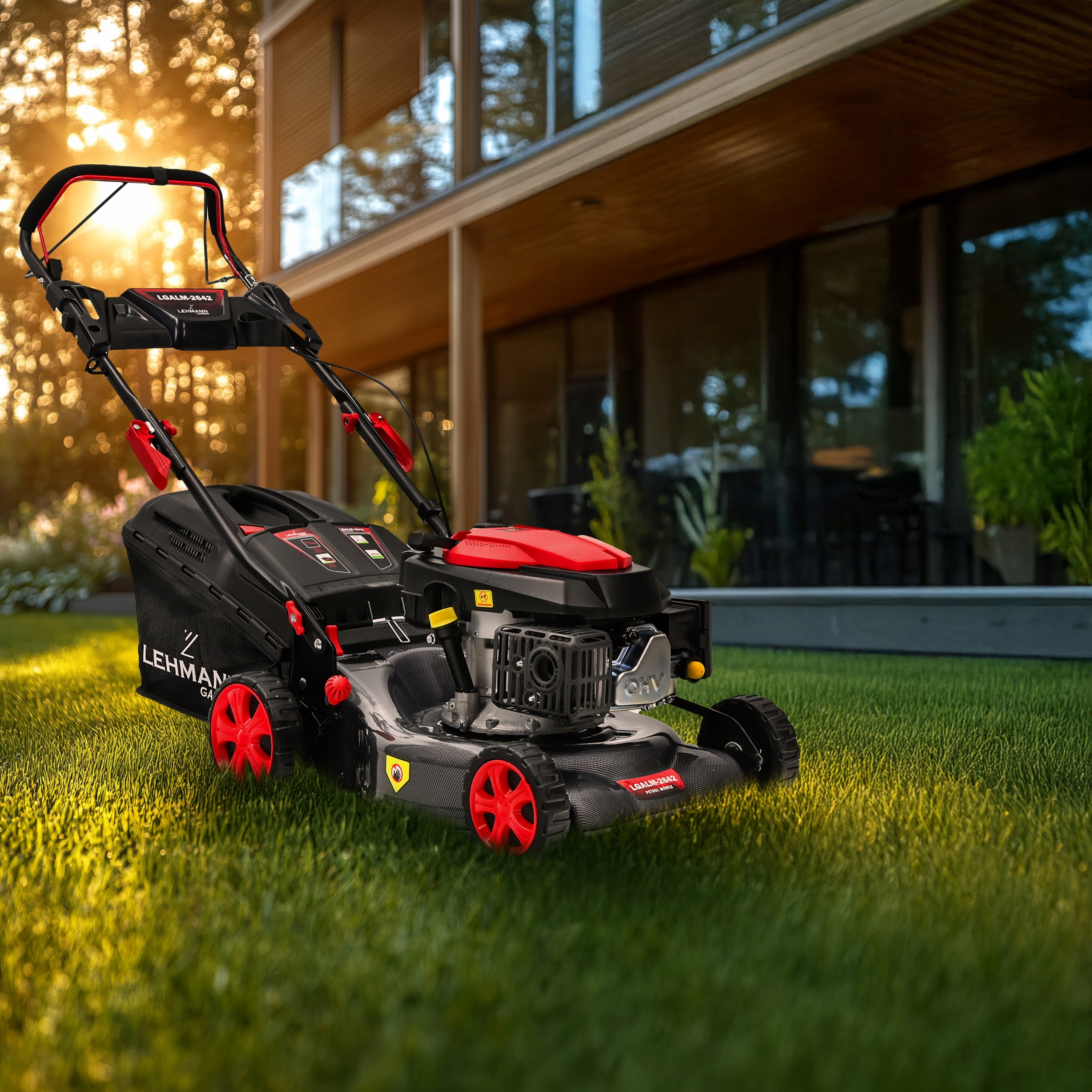 KOSIARKA SPALINOWA LEHMANN 44CM NAPĘD POTĘŻNA SILNIK 146CC MULCZOWANIE OLEJ Szerokość koszenia 42 cm