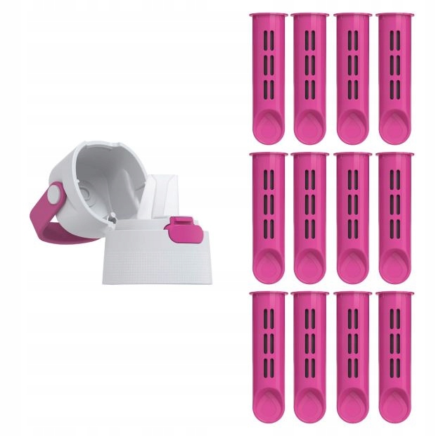 Zakrętka i 12 Wkładów do Butelki Filtrującej Dafi Solid Flamingowy