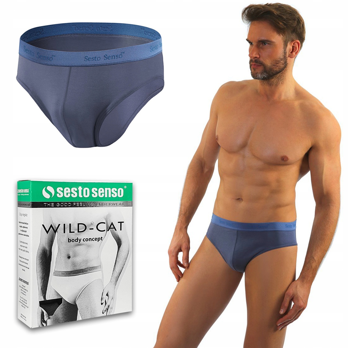 

Sesto Senso Wild Cat przewiewne slipy męskie - XXL