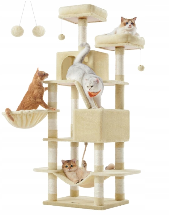 Levně Vysoký Škrabací Sloupek Eandrea 161-220 CM.