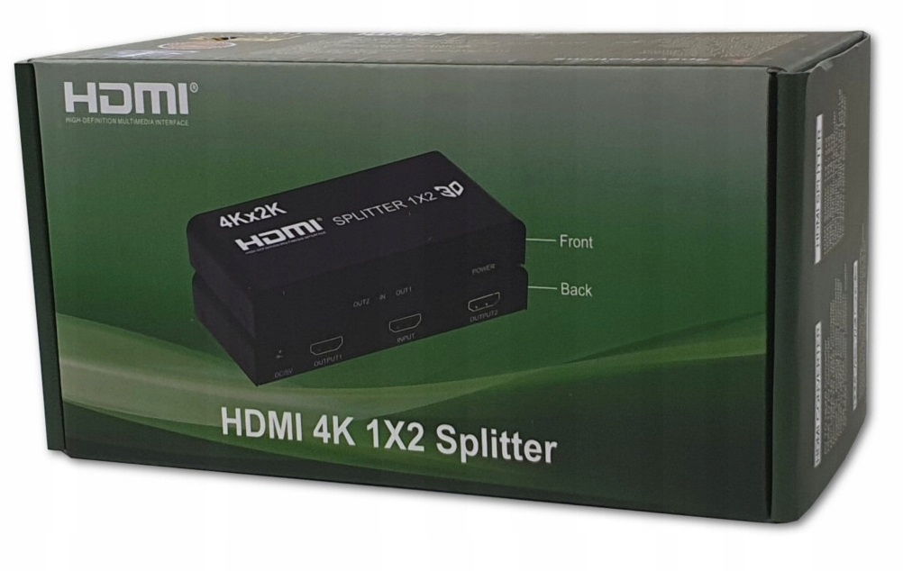 Rozgałęźnik HDMI 1/ 2 Spliter Rozdzielacz 2.0 4K Liczba portów 2