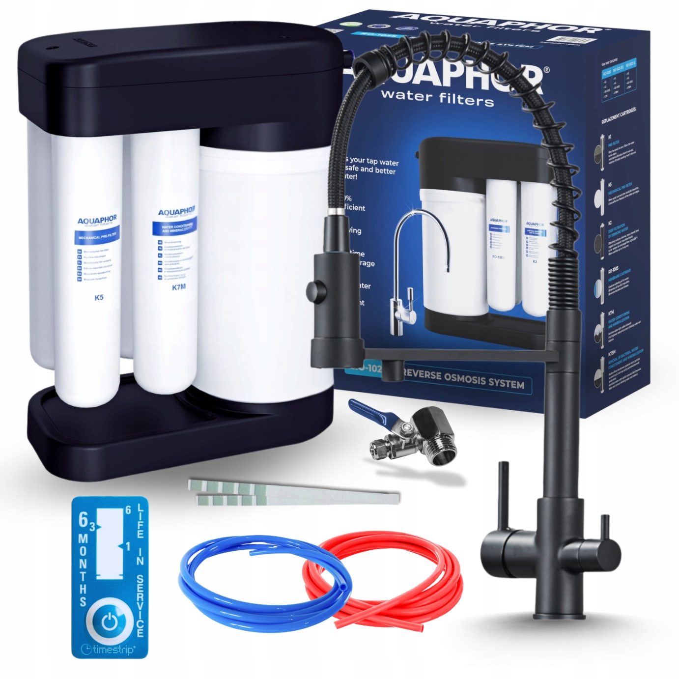 Kuchynská Batéria Čierna A Filter Reverznej Osmózy Aquaphor Morion Pod Umývadlo