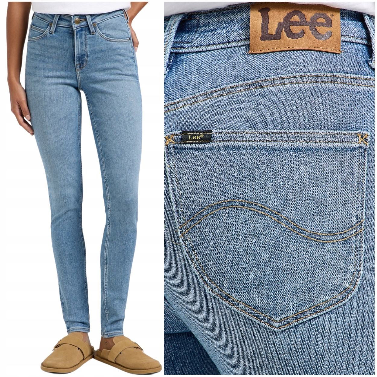 Lee Scarlett High Strength vysoké dámské džínové kalhoty úzké nohavice W27 L33