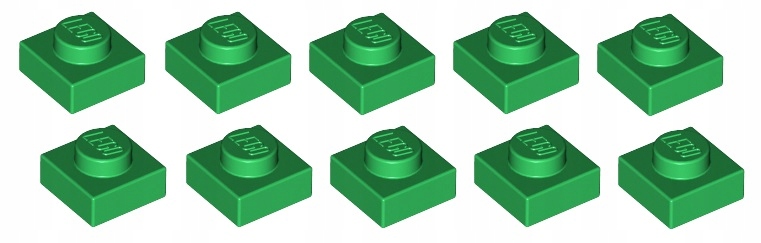 

Lego płytka 1x1 zielona 10 szt. 3024 Nowa