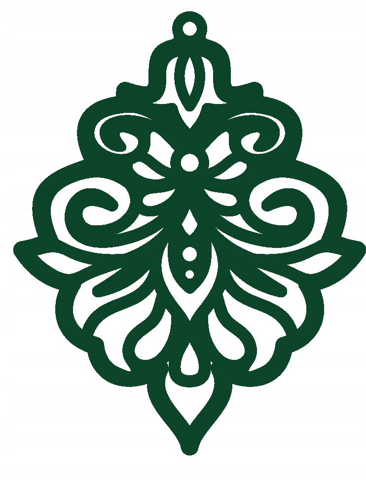 

Zawieszka ozdoba ażurowa dekoracja Z2a dolna zielo