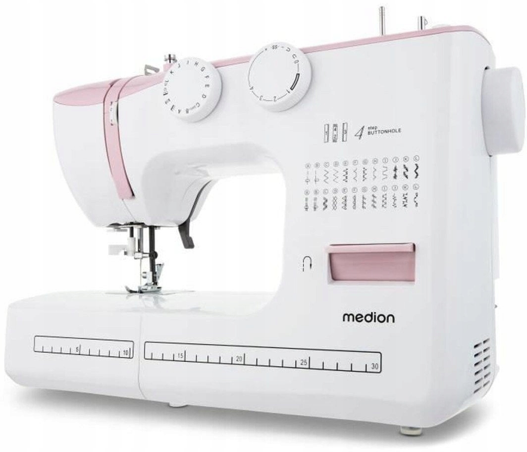 Maszyna do szycia niemiecka Medion 60 ściegów wolne ramie szycie wstecz Led
