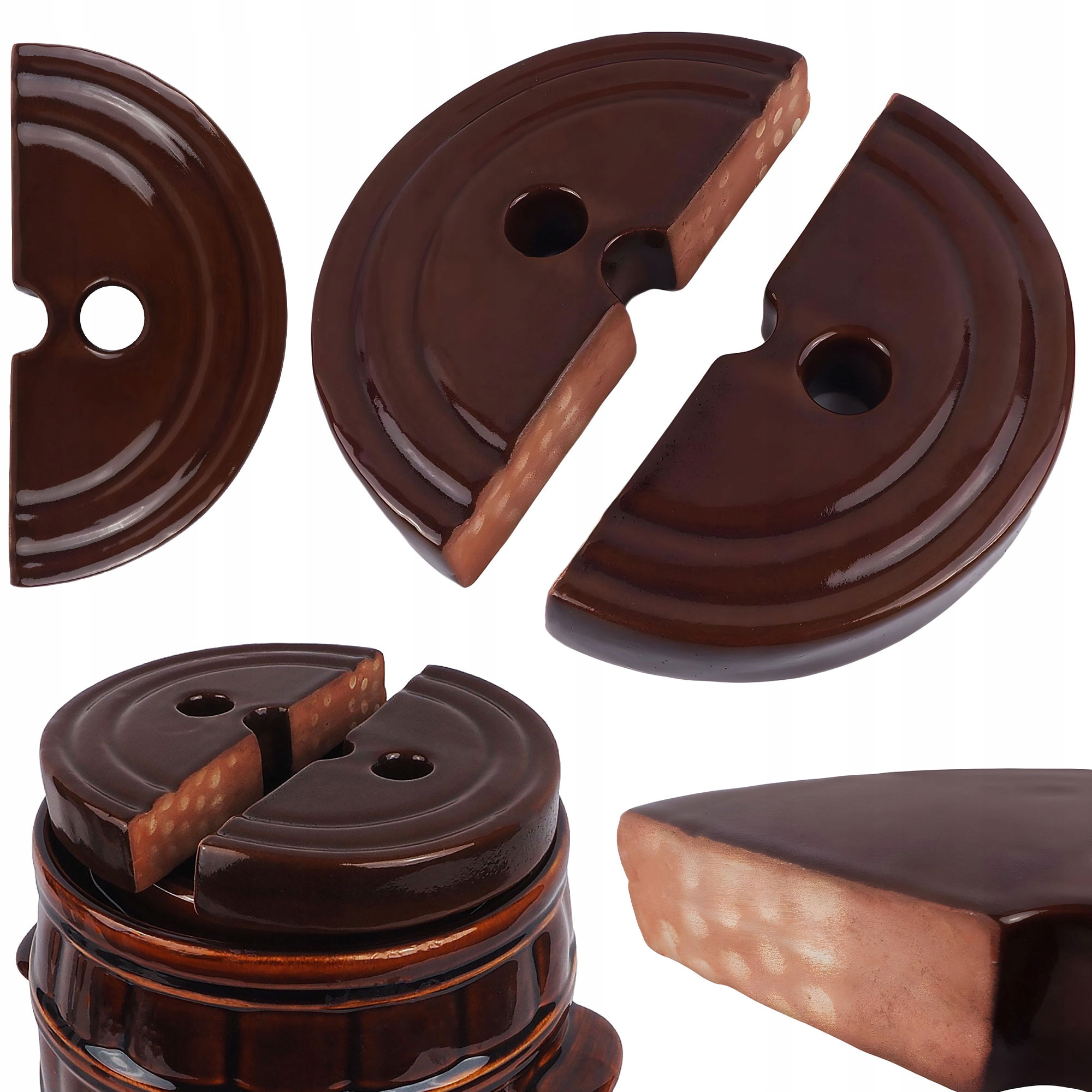 KAMIEŃ DOCISKOWY DO KISZENIA DO BECZKI Q170 Kolor brązowy