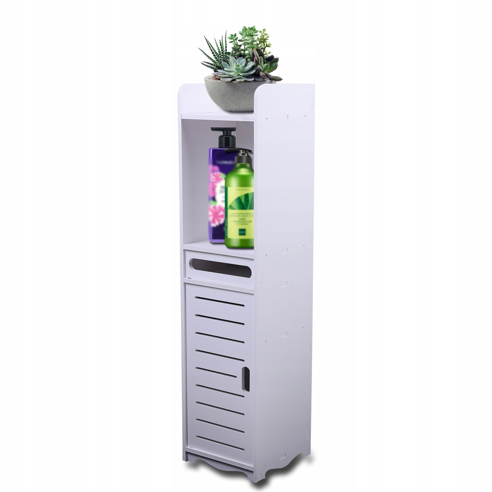 SZAFKA ŁAZIENKOWA AŻUROWA 80cm BIAŁA SŁUPEK REGAŁ