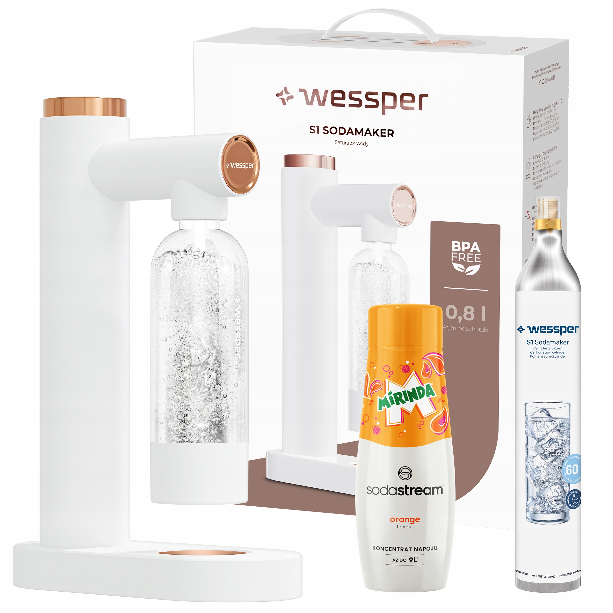 Výrobník Sody Sifon Na Plynování Vody Láhev Wessper Sodamaker Sirup Mirinda