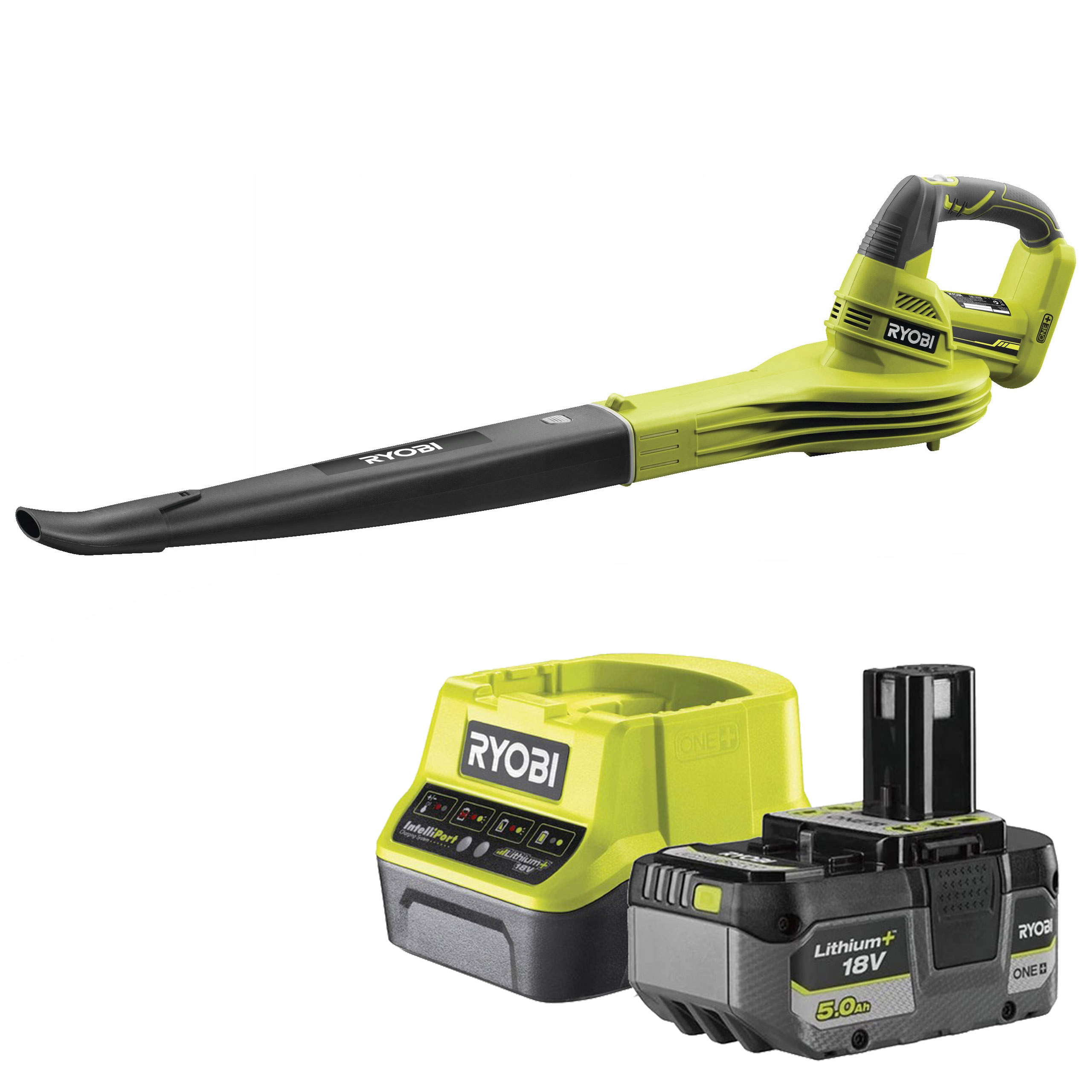 Ryobi Bezdrôtová Akumulátorová Fúkačka Na Listy 245KM/H Nabíjanie Aku 5Ah
