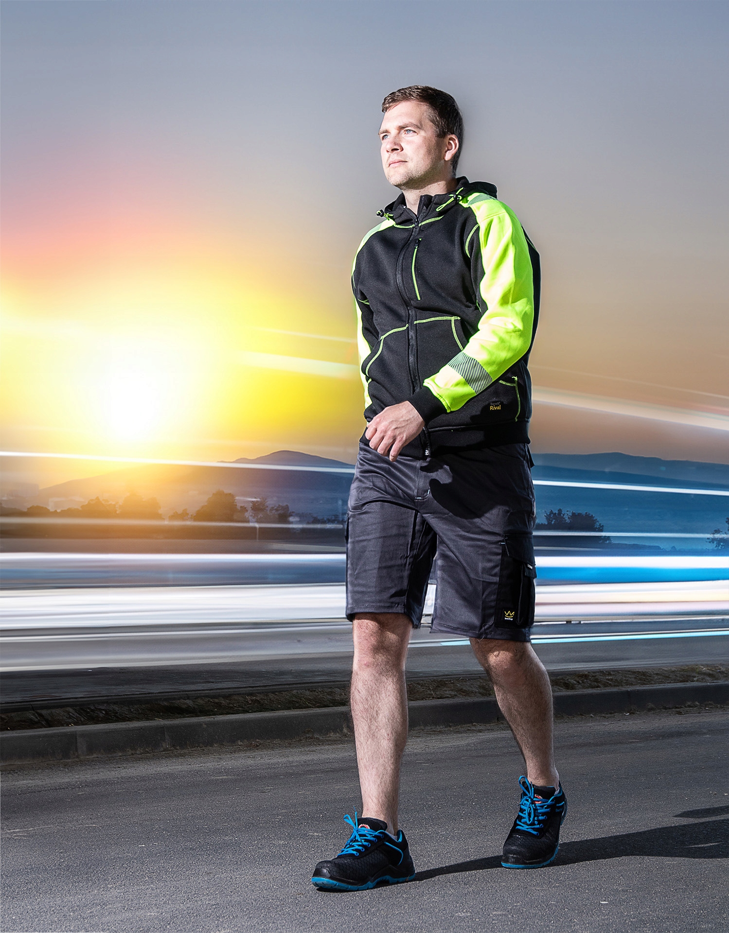 Odblaskowa bluza robocza bhp z kapturem zapinana na zamek r. 3XL EAN (GTIN) 5902772064196