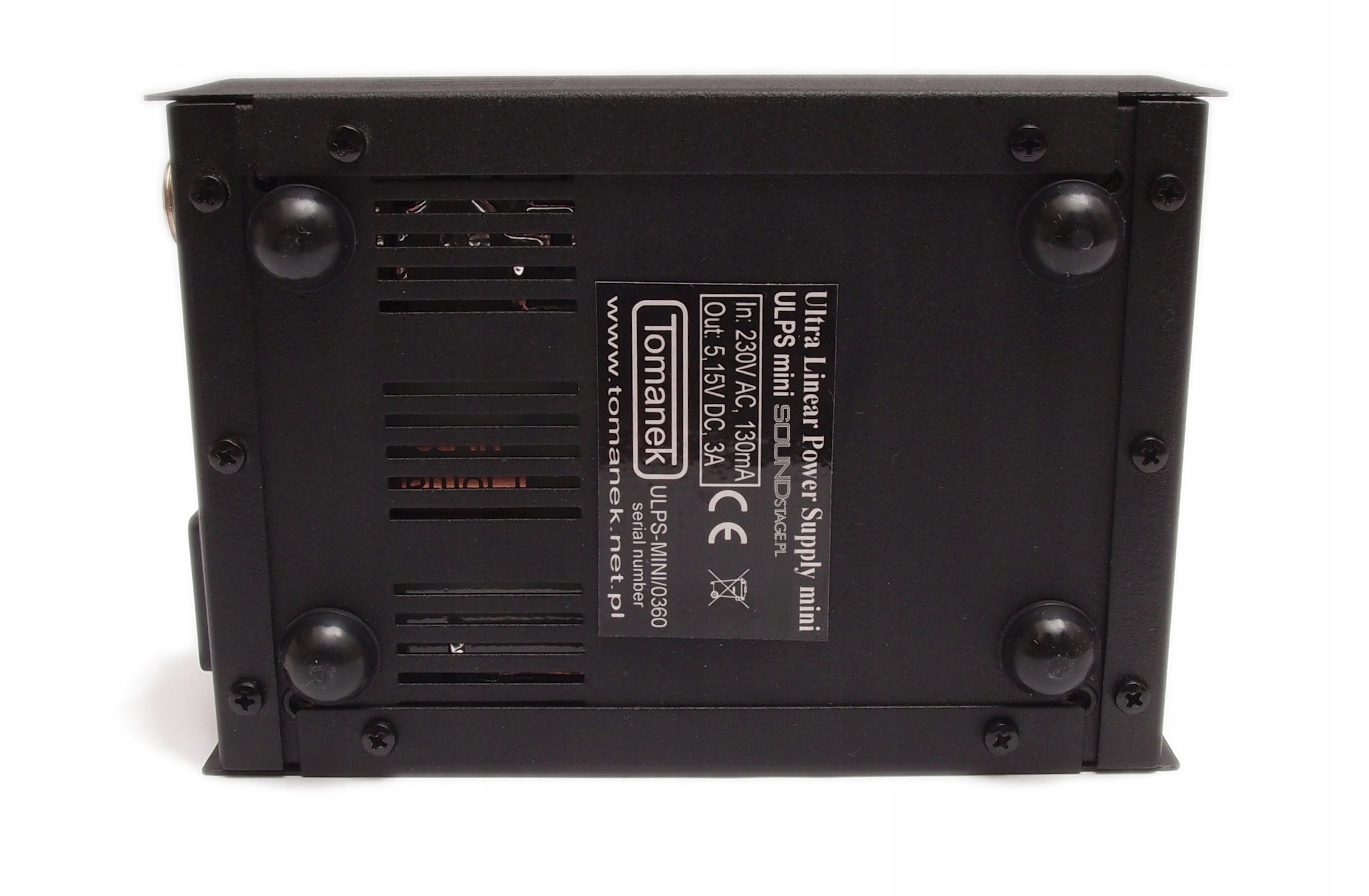 Tomanek ULPS MINI zasilacz ultralinowy audio 5VDC/3A USB B,C DC 5,5/2,1/2,5 Wysokość produktu 5.8 cm