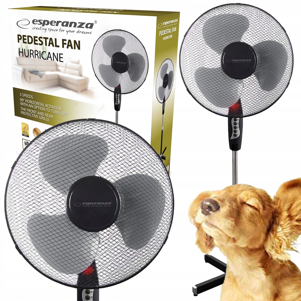 MOCNY WIATRAK PODŁOGOWY DUŻY WENTYLATOR STOJĄCY