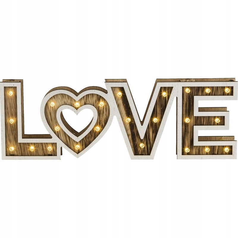 Dekoracyjny podświetlany napis LOVE na stolik Stan opakowania oryginalne
