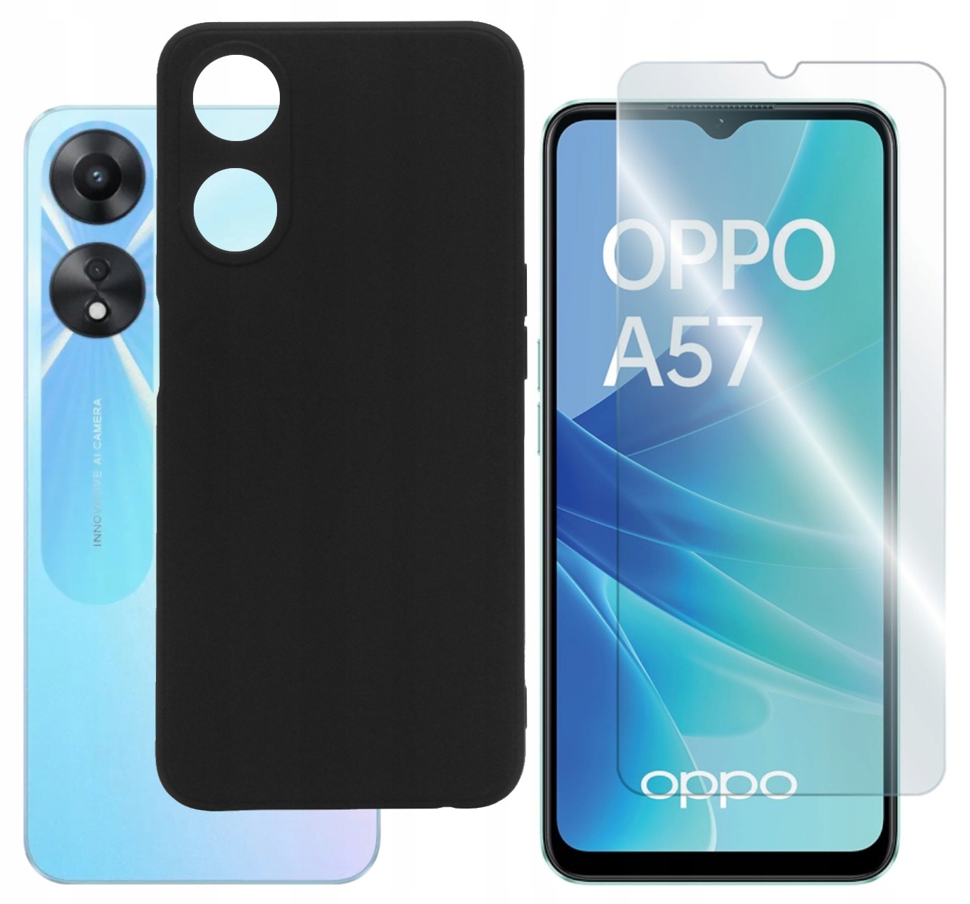 

Etui Jelly Case do Oppo A78 5G czarne Matt+szkło