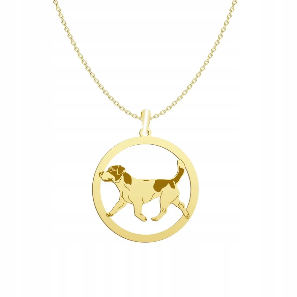 Zlatý náhrdelník s psem Jack Russell teriér krátkosrstý 925 Dárek Gravírování