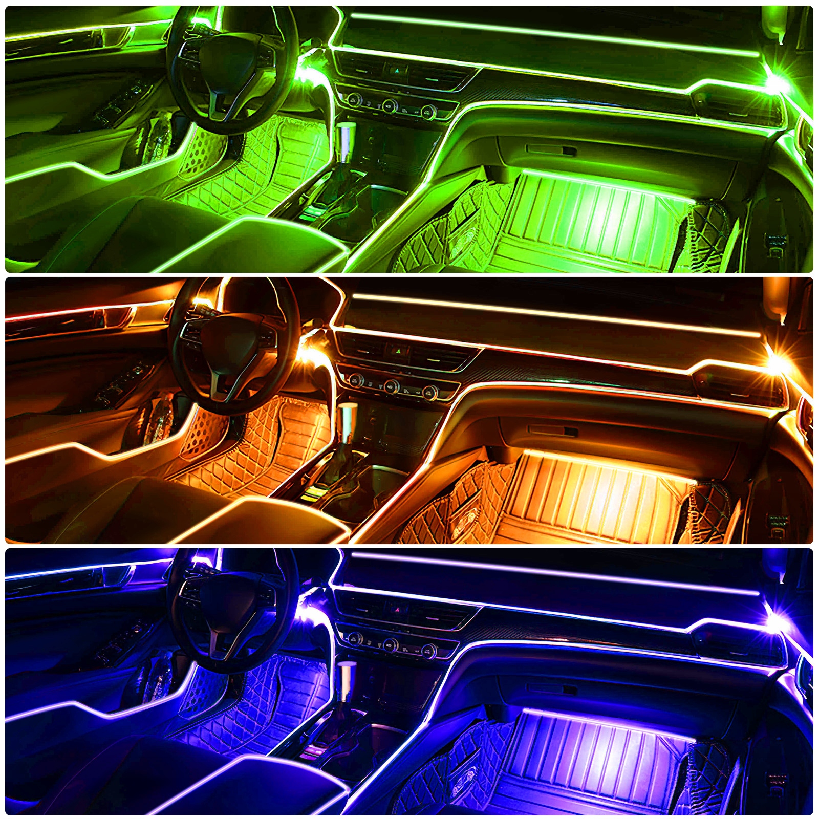 ŚWIATŁOWÓD AMBIENT LED RGB OŚWIETLENIE WNĘTRZA 6M Informacje dodatkowe żarówki w zestawie