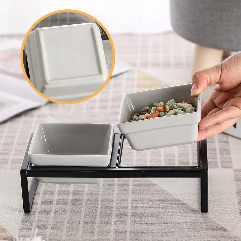 Levně Hchlqlz Misky Miska na stojanu Pro Psa Kočku Set