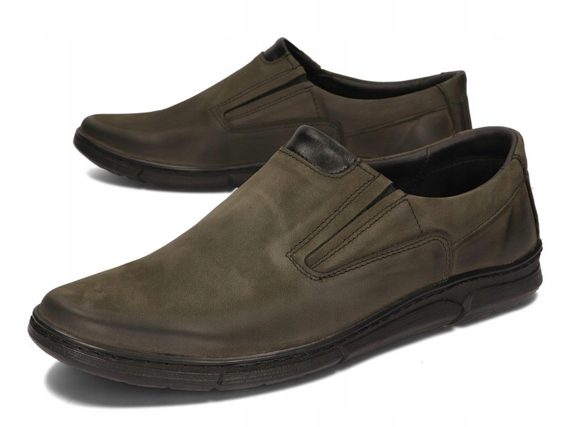 

Półbuty Męskie Mokasyny Casual Skóra 075 Khaki 43