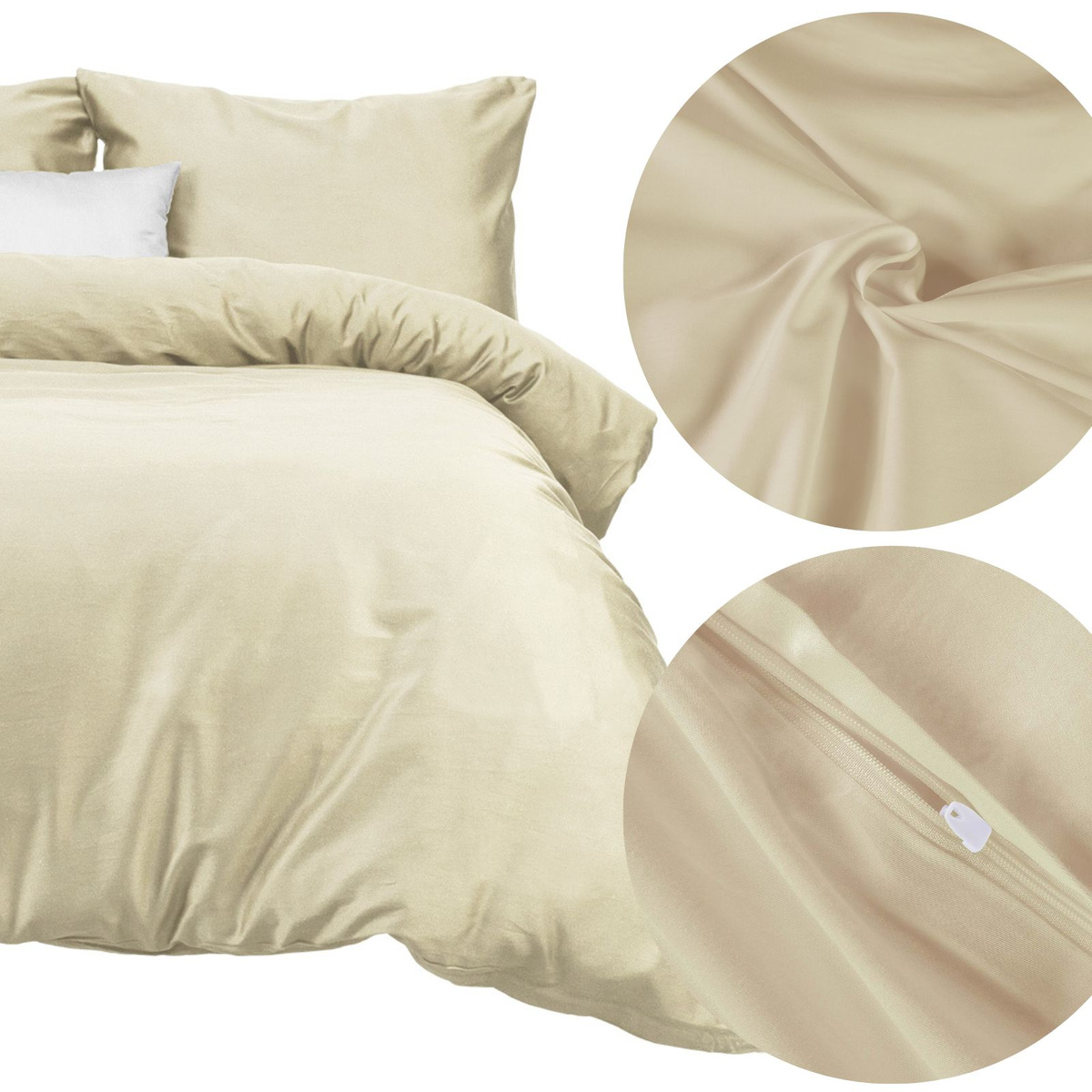 Posteľná Bielizeň Saténová Satynlove Classic 200x220 Sada 3ks Jednofarebná