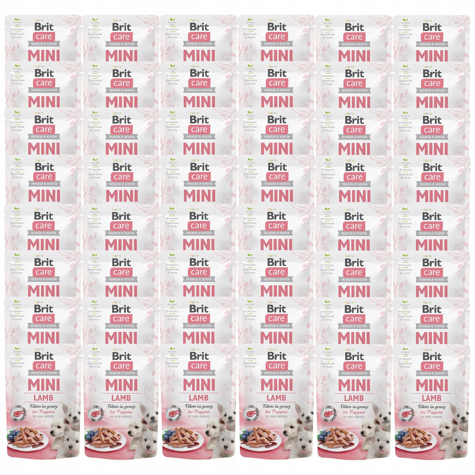 Levně Brit Care Mini Puppy krmivo pro štěňata Jehněčí 48 x 85 g