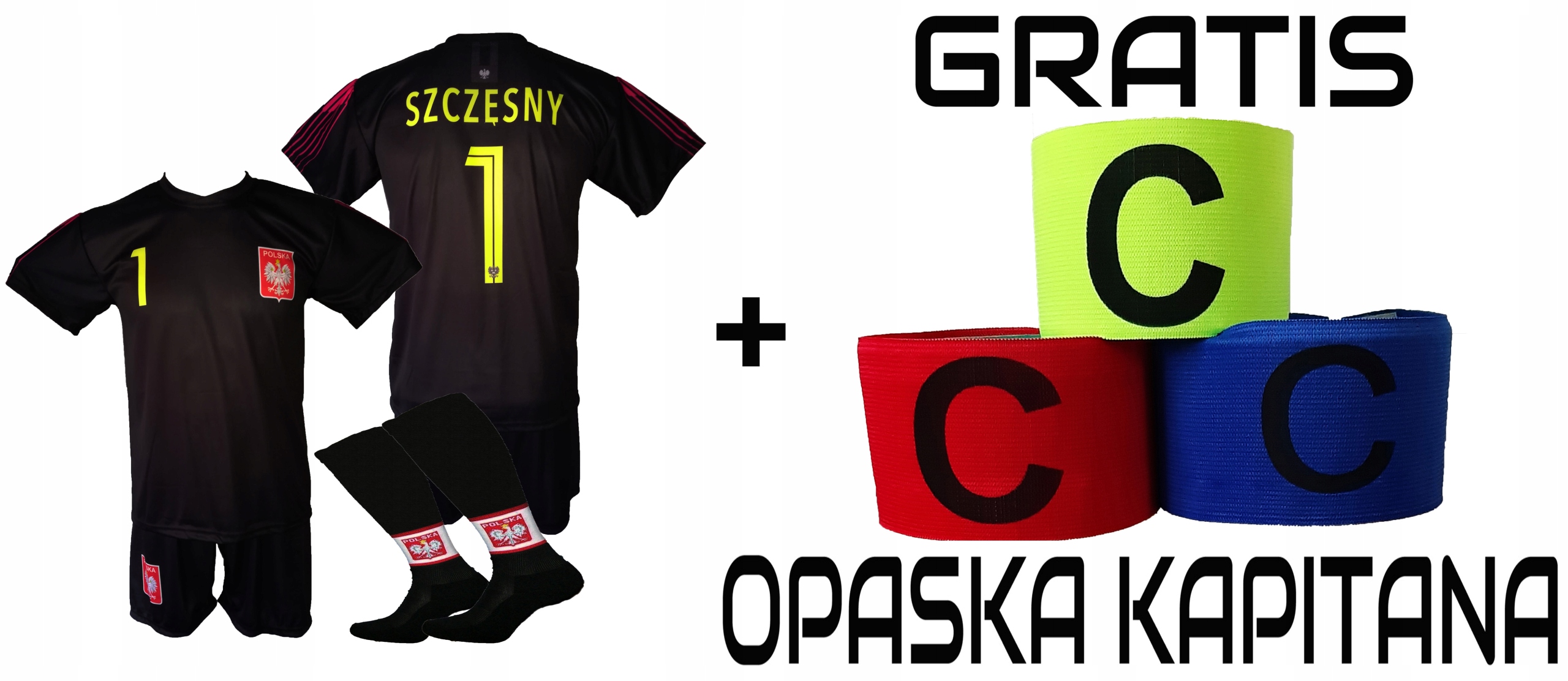 Szczęsny strój komplet sportowy getry Polska 122