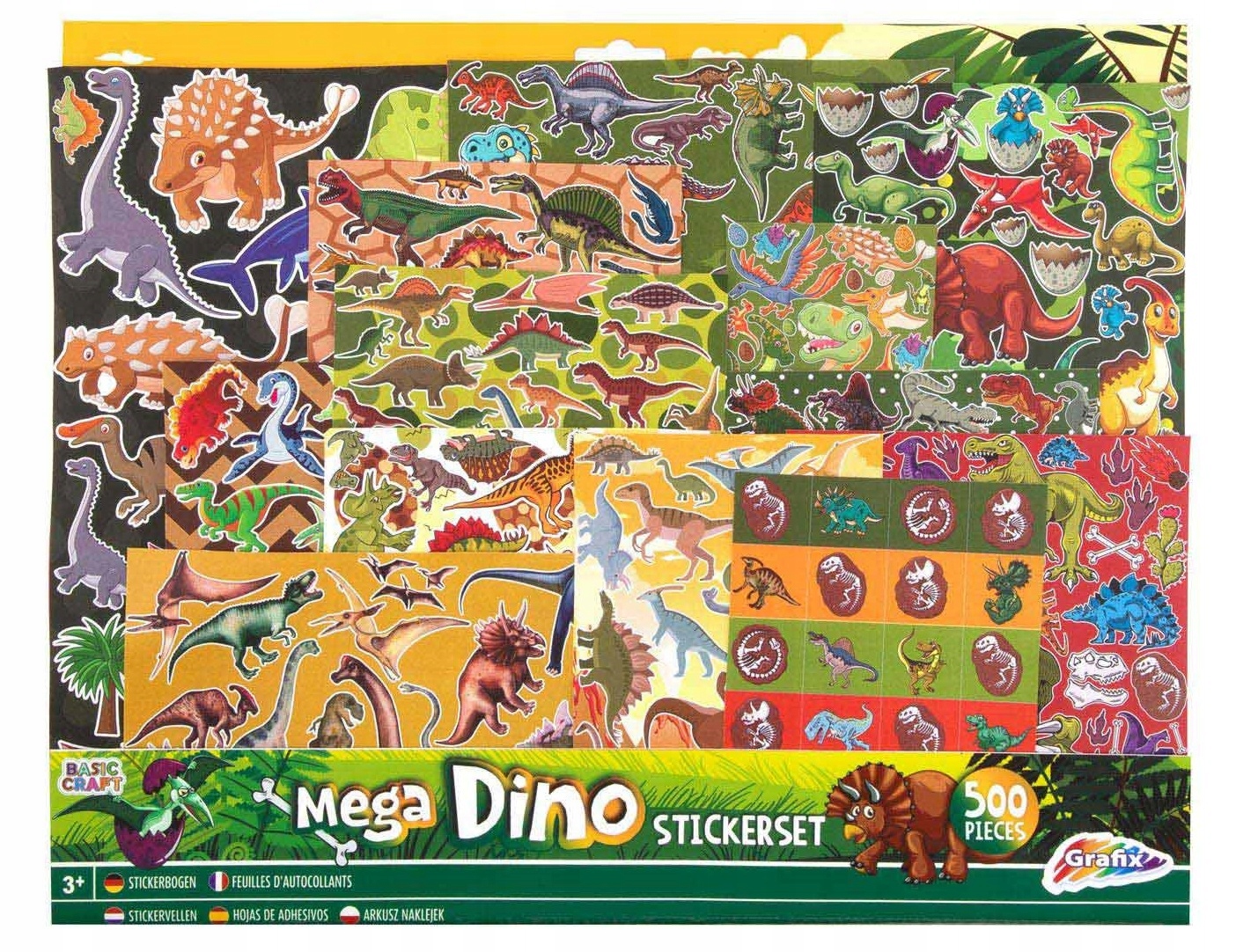 

wielki Zestaw 500 sztuk Naklejki Dinozaury