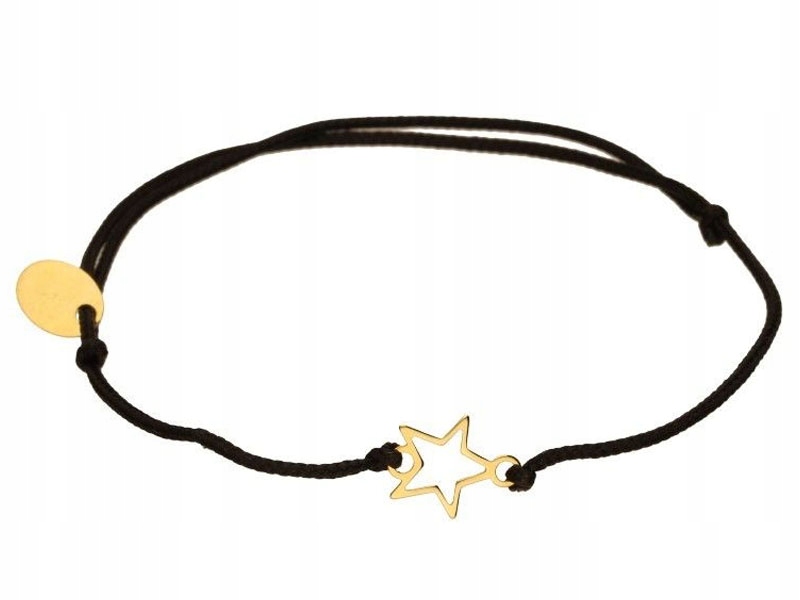 

Złota bransoletka 333 sznurkowa z gwiazdką 8kt