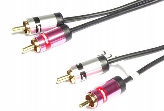

Przyłącze slim kabel Chinch 2x Rca na 2xRCA 0,5m