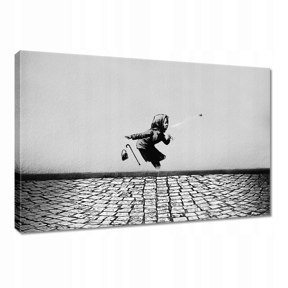 

Obraz 90x60 Banksy Babcia Achoo Apsik