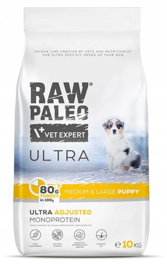 Raw Paleo Ultra Turkey Medium and Large Puppy 10kg