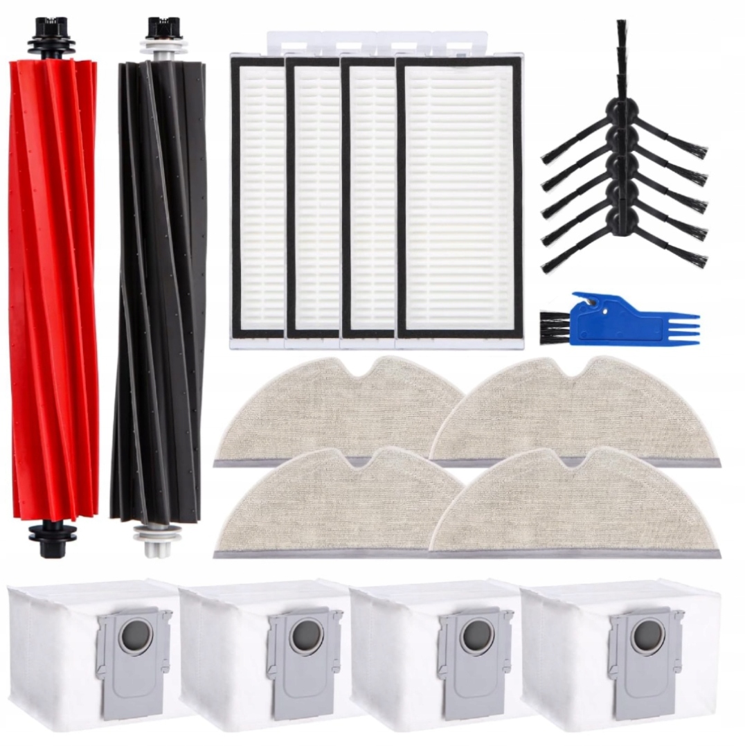 Duży Zestaw do Roborock Q8 Max/ Max+ Q5 Pro/Pro+ worki mopy filtrySzczotki