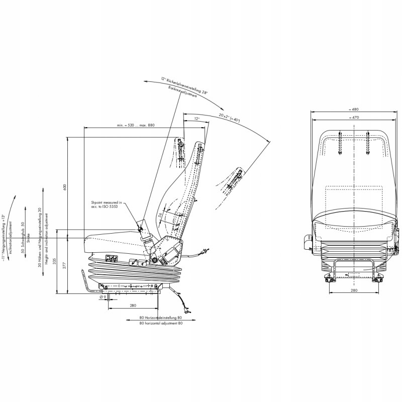 Fotel do maszyn budowlanych ISRI 0026AN VOLVO Machine brand Volvo