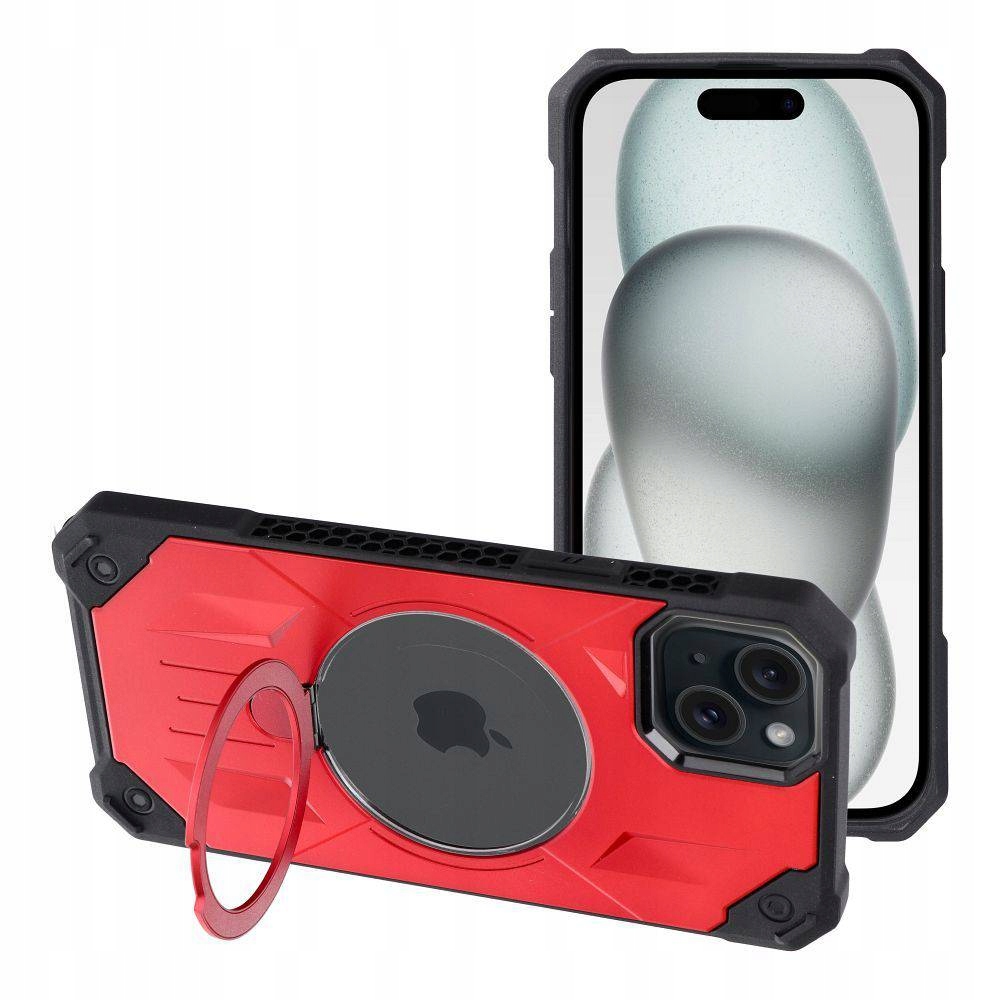 Futerał Armor Mag Cover Kompatybilny do Magsafe Do Iphone 15 Plus Czerwony