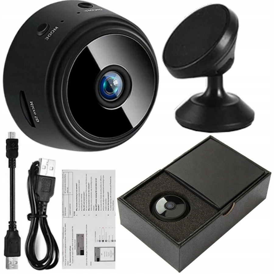 Mini KAMERA Szpiegowska FULL HD WIFI Ukryta Magnes EAN 5904204305587