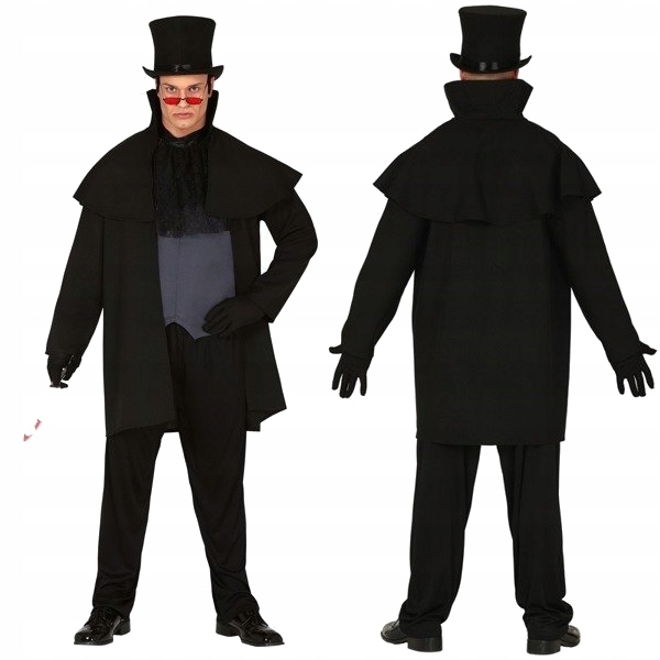 Kostým Černého Upíra Černý Upír Převlek Kostým Halloween M