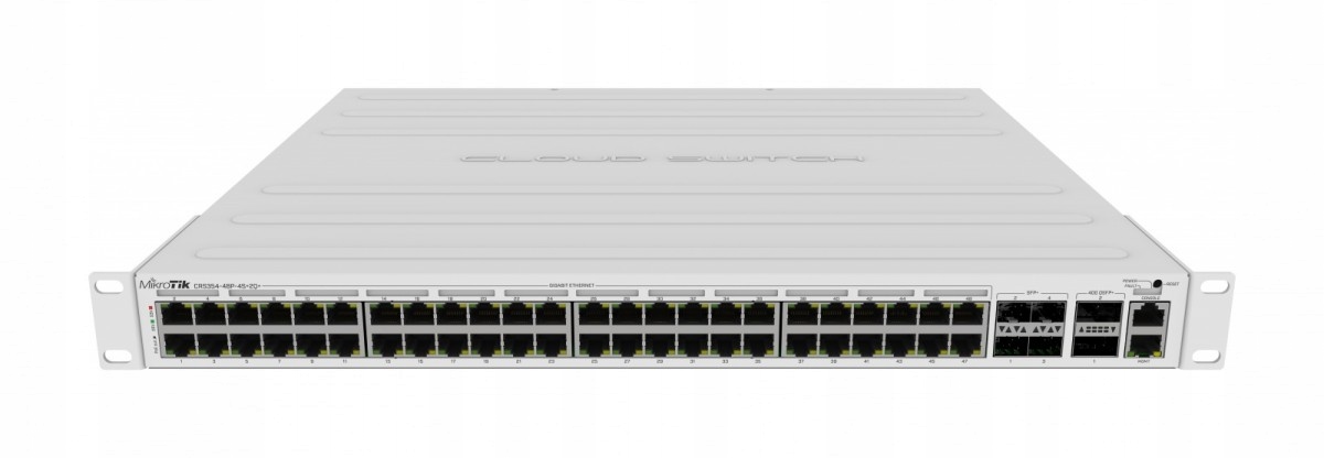 Mikrotik Přepínač 48xGbE4 Sfp+ CRS354-48P-4S+2Q+RM